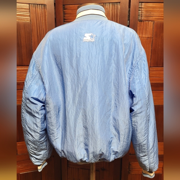 Vintage Mens 90s Carolina Tarheels Puffy Varsity Bomber Jacket  Size Medium - Picture 5 of 13